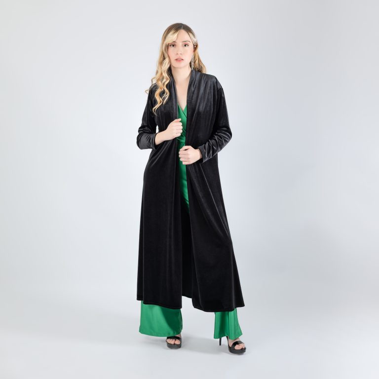 Kimono de Terciopelo Color Negro