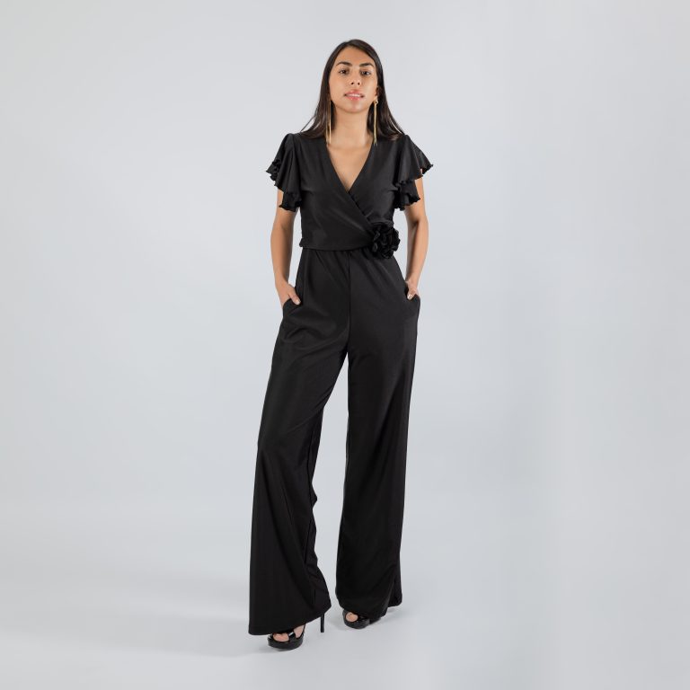 Enterito Elegante floral Color Negro