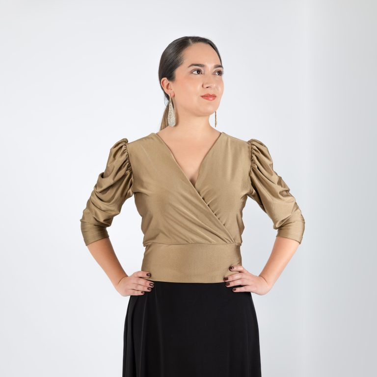 Top Manga Globo Color Dorado