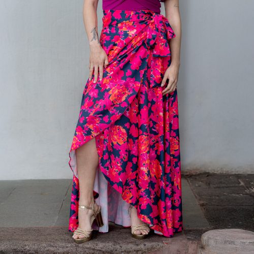 Falda envolvente estampada